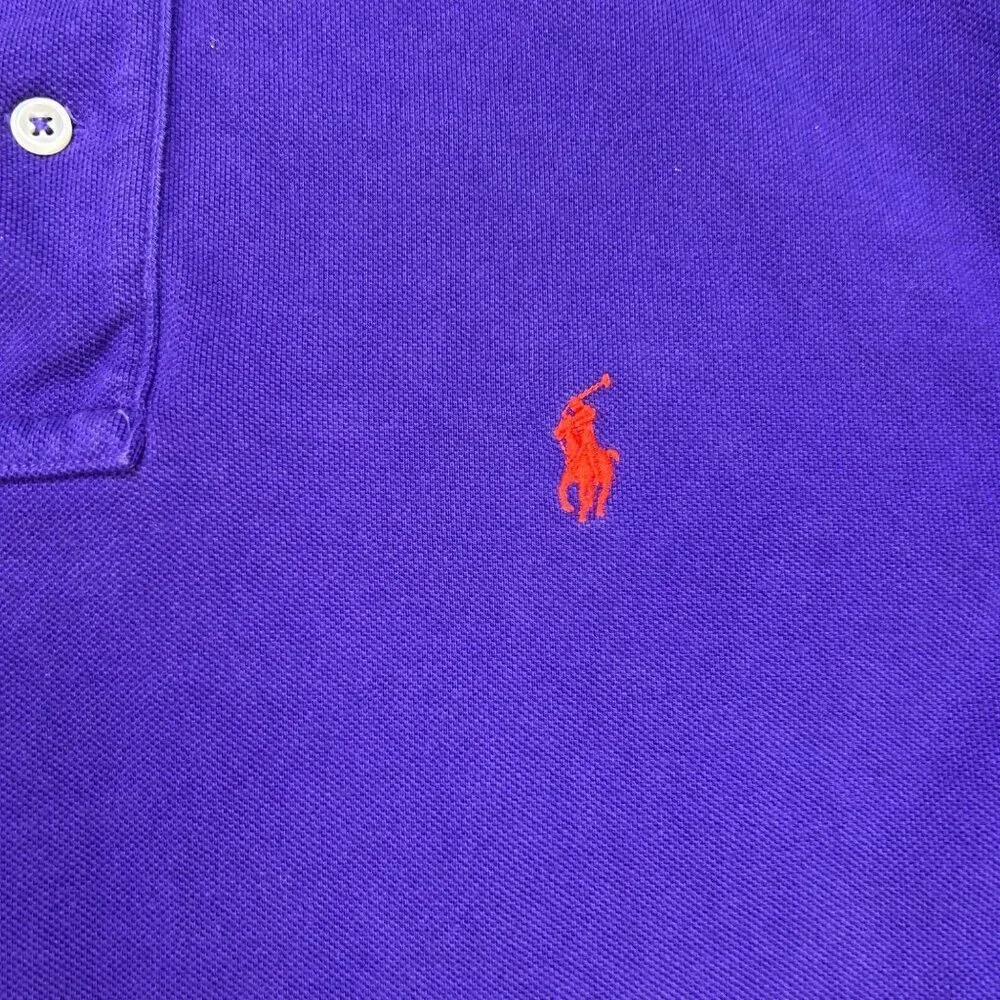 Ralph Lauren Polo Medium Men Polo Shirt Purple Office Work Golf